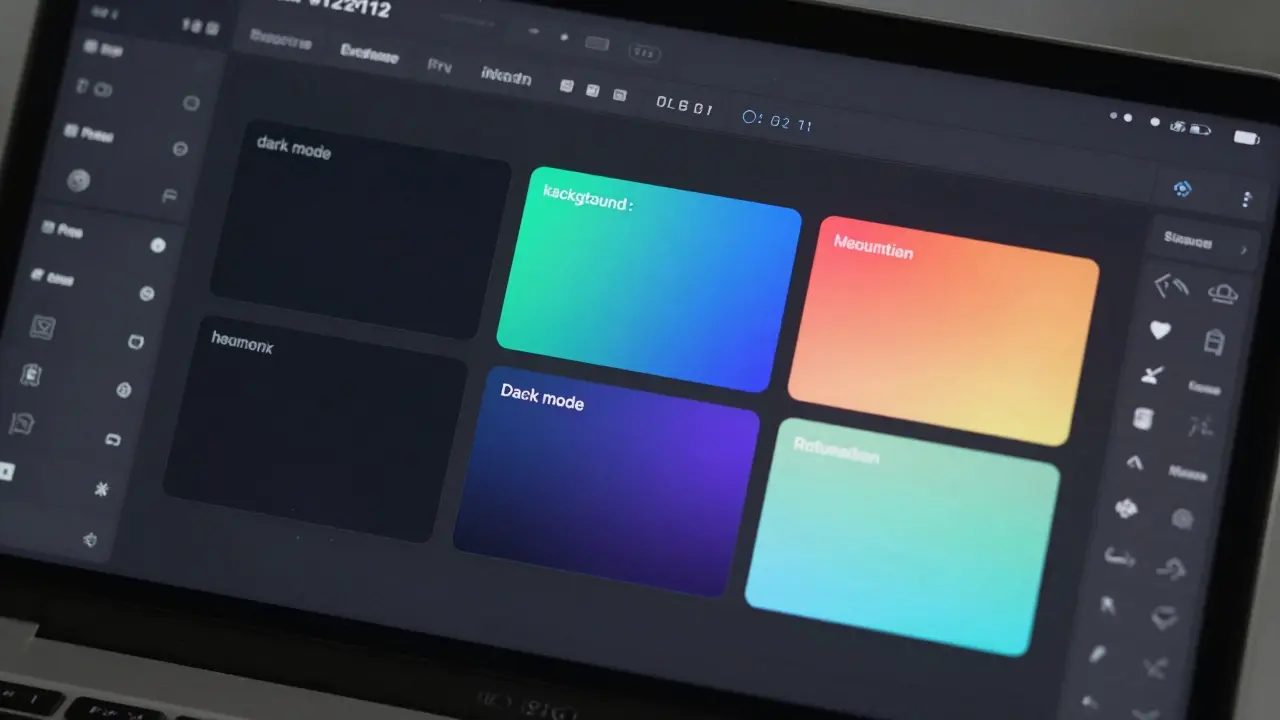 Live design system dashboard showing multiple theming modes with auto-updating components.