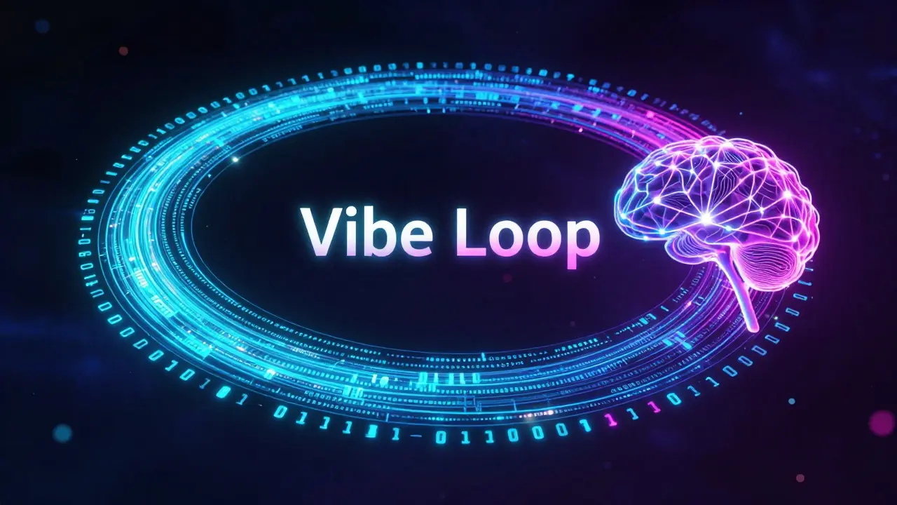 A glowing circular data stream flowing into a neural network in a cosmic void.