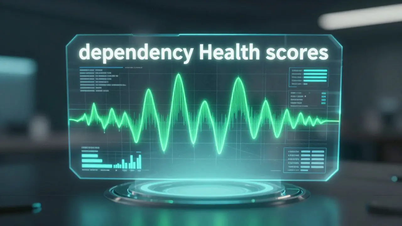 Holographic green waves representing safe dependency scores