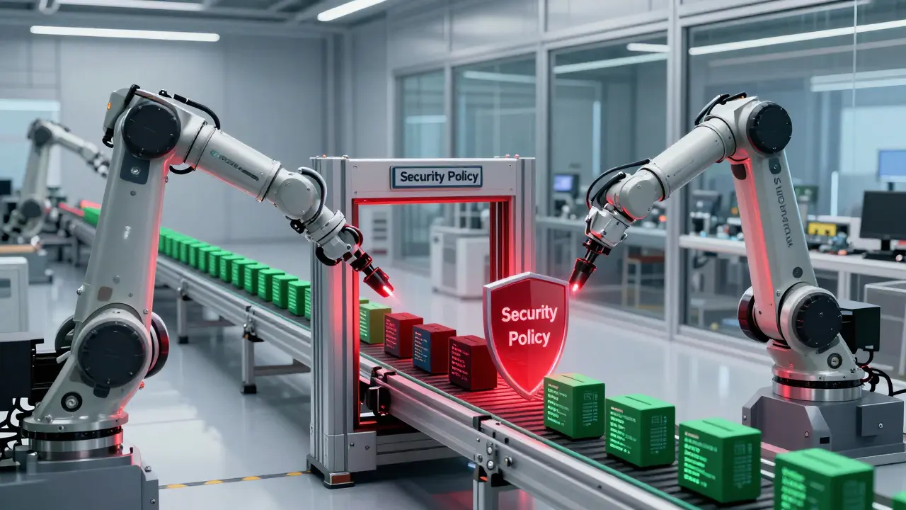 Automated security gate rejecting unsafe code blocks on a pipeline