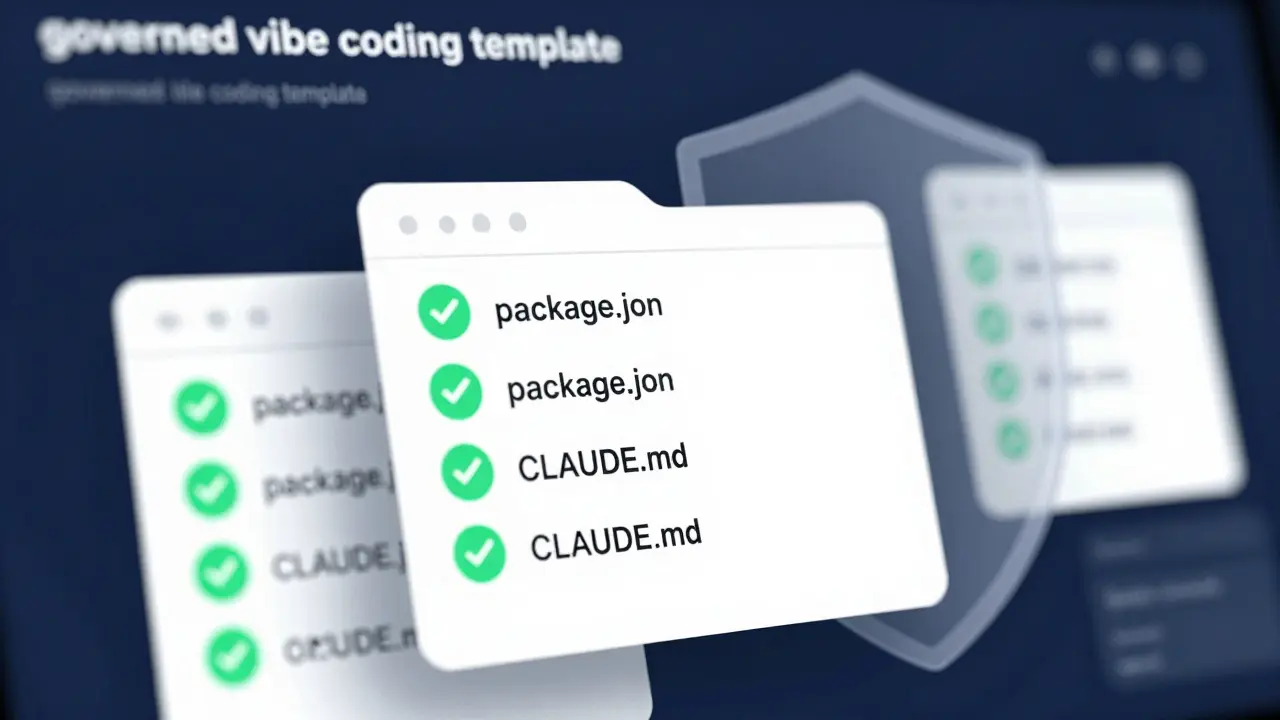 Digital interface showing secured, pre-approved coding templates with green checkmarks