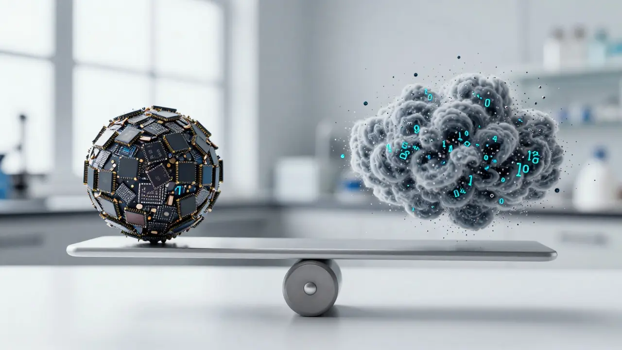 Silicon fulcrum balancing model parameters and data cloud