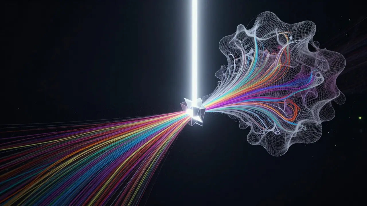 Abstract visualization of balancing relevance and diversity in data streams