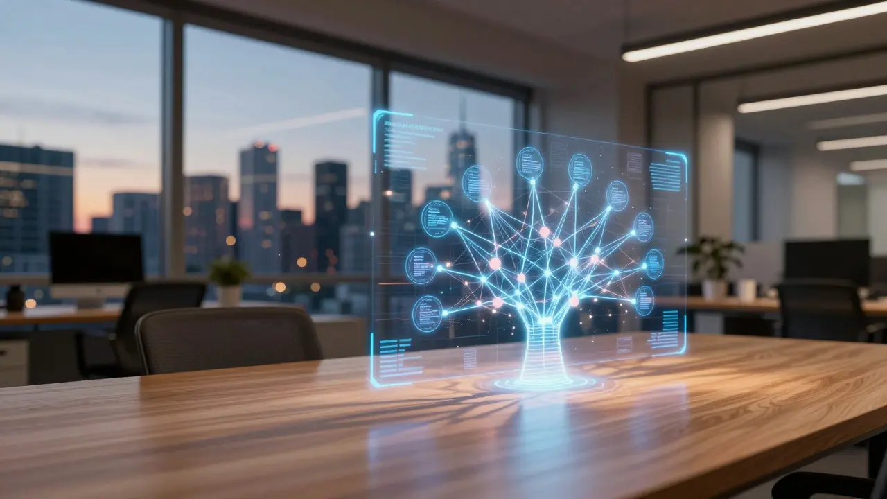 Holographic neural network tree showing Medusa architecture