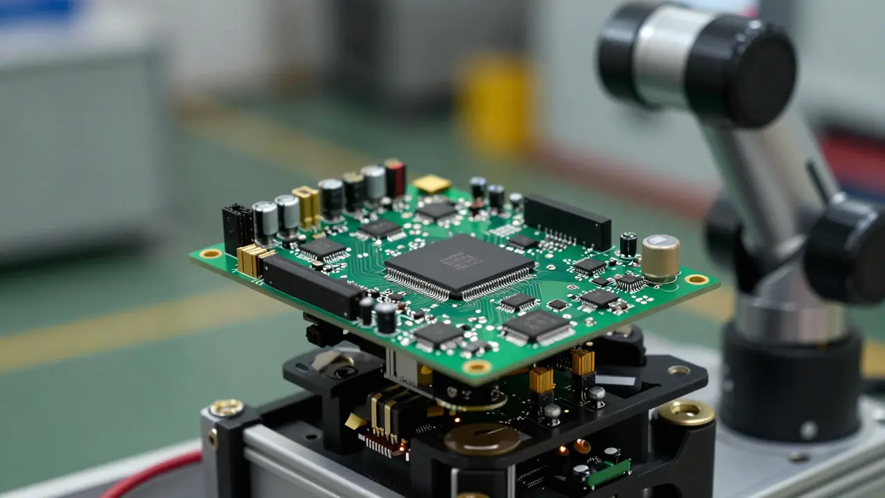 Macro view of a compact Jetson Orin Nano edge computing module